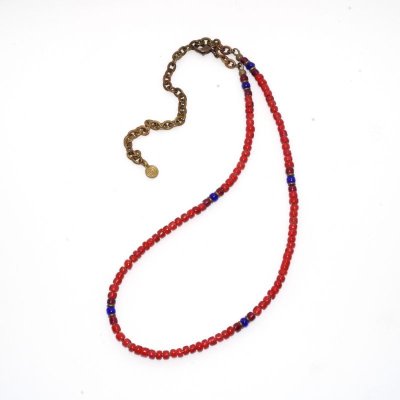 画像2: 【White Hearts】2way Necklace BROWN RED Purple red x Blue