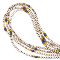 【Seed beads】2way Necklace WHITE Yellow x blue