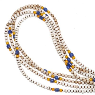 画像1: 【Seed beads】2way Necklace WHITE Yellow x blue