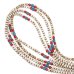 画像1: 【Seed beads】2way Necklace WHITE Brown red x Light blue (1)