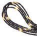 画像1: 【Seed beads】2way Necklace BLACK Yellow x White (1)