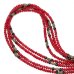 画像1: 【White Hearts】2way Necklace DEEP RED Black x Olive (1)