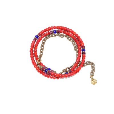 画像3: 【White Hearts】2way Necklace BROWN RED Purple red x Blue