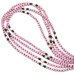画像1: 【Seed beads】2way Necklace MASAI PINK Black x White (1)
