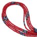 画像1: 【White Hearts】2way Necklace DEEP RED Black x Blue (1)