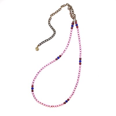 画像2: 【Seed beads】2way Necklace MASAI PINK Purple red x Blue