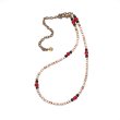 画像2: 【Seed beads】2way Necklace WHITE Black x Red (2)