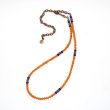 画像2: 【White Hearts】2way Necklace ORANGE Blue x Olive (2)