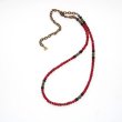 画像2: 【White Hearts】2way Necklace DEEP RED Black x Olive (2)