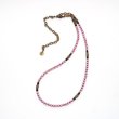 画像2: 【Seed beads】2way Necklace MASAI PINK Black x Olive (2)