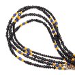 画像1: 【Seed beads】2way Necklace BLACK Yellow x Blue (1)
