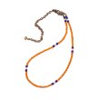 画像2: 【White Hearts】2way Necklace ORANGE Blue x White (2)