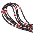 画像1: 【Seed beads】2way Necklace BLACK White x Red (1)