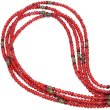 画像1: 【White Hearts】2way Necklace BROWN RED Purple red x Olive (1)