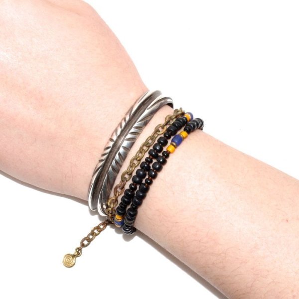 画像4: 【Seed beads】2way Necklace BLACK Yellow x Blue (4)