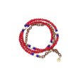 画像3: 【White Hearts】2way Necklace DEEP RED Blue x White (3)