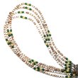 画像1: 【Seed beads】2way Necklace WHITE Green x Yellow beige (1)